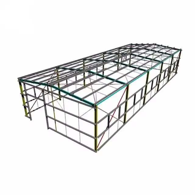 Taller prefabricado de Warehouse del edificio de la estructura de acero de los 27.5Mx10.5Mx5.0M