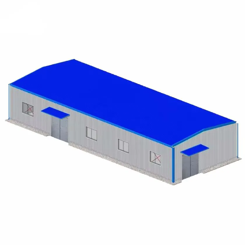 Taller prefabricado de Warehouse del edificio de la estructura de acero de los 27.5Mx10.5Mx5.0M