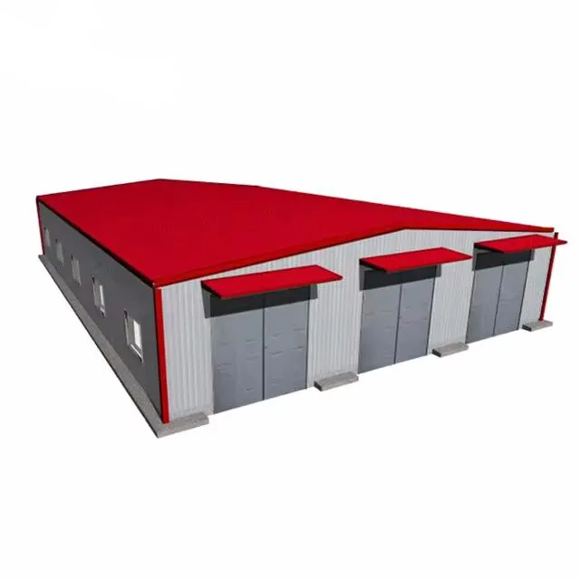 Almacén de almacenamiento industrial al por mayor, estructura de montaje de marco de pórtico, edificio seccional de acero prefabricado