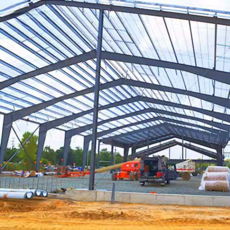 Cobertizo prefabricado de estructuras de acero prefabricadas con marco de pasillo de fabricantes de almacenes de construcción de metal