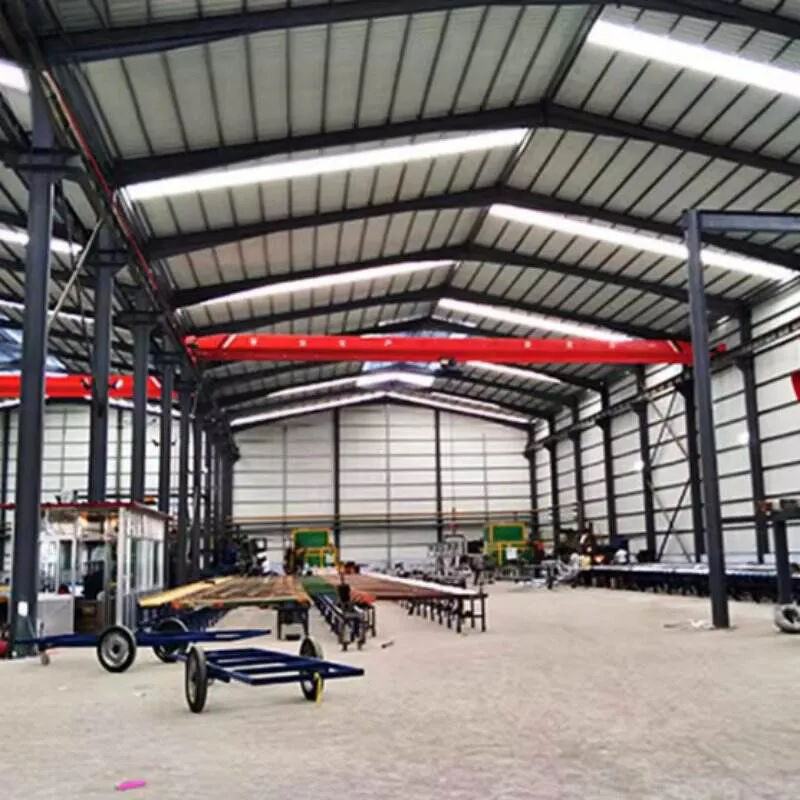 Cobertizo prefabricado de estructuras de acero prefabricadas con marco de pasillo de fabricantes de almacenes de construcción de metal