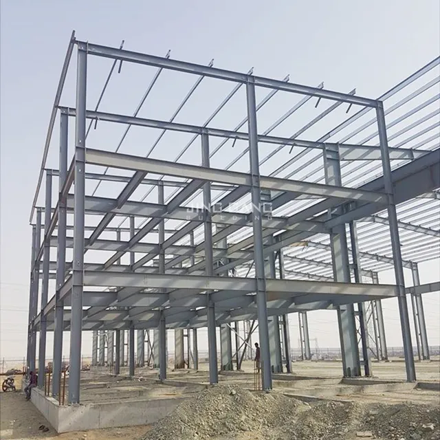 Cobertizo de metal prefabricado, estructura de acero para construcción, almacén con panel sándwich