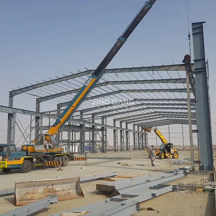 Cobertizo de metal prefabricado, estructura de acero para construcción, almacén con panel sándwich