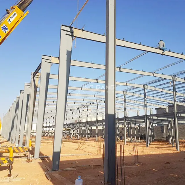 Vigas de columnas de metal para construcción, estructura de acero de construcción 40x60, almacén, taller, cobertizo de almacenamiento