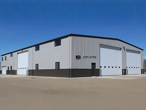 Garaje con estructura de acero